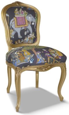 NOÉMIE laque vieil or tissu taj mahal