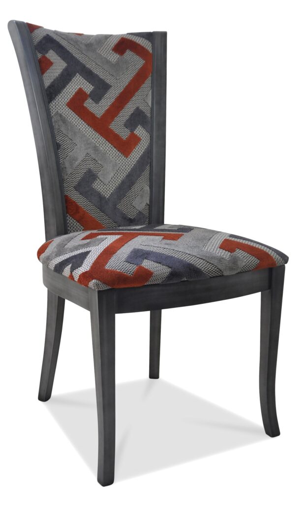 LOU laque vieil argent tissu geometric orange