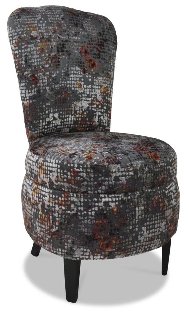 MAUD laque noire tissu scintillant