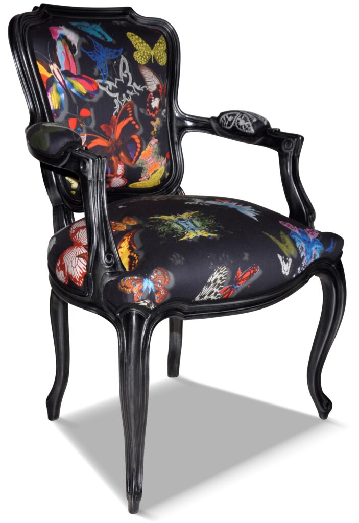 ÉDOUARD laque oxyde tissu papillon noir