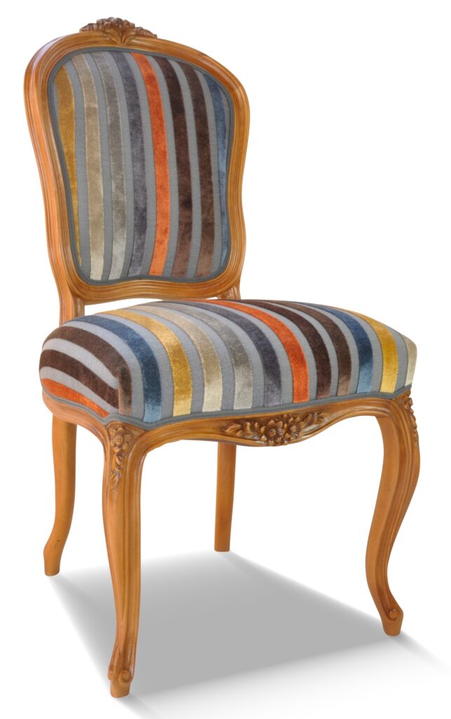 NOÉMIE teinte ch pâtiné tissu rayures grises