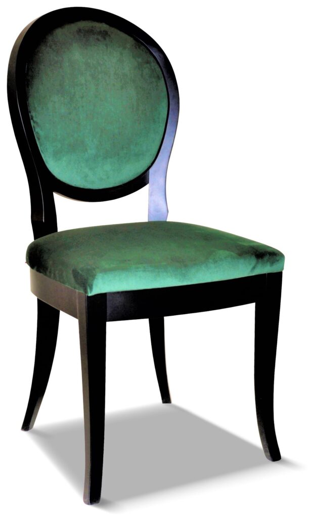 PAULINE pied sabre laque noir tissu brunei 40