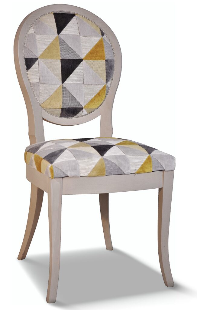 PAULINE pied sabre lasure blanche tissu floride jaune