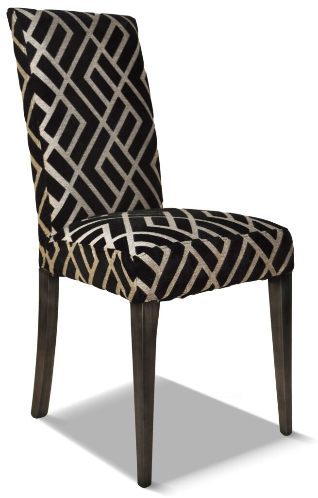 HONORINE laque oxyde tissu losange noir