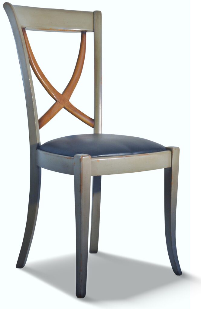 FLORENCE laque gris excellence foncé croisillon bois tissu C Noir