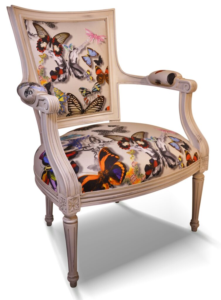 laque blanc excellence tissu papillon blanc de Christian Lacroix