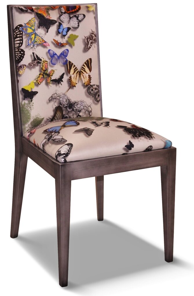 ALYSÉE laque vieil argent tissu papillon