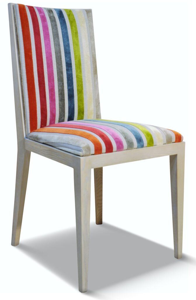 ALYSÉE laque blanche tissu revue rayure