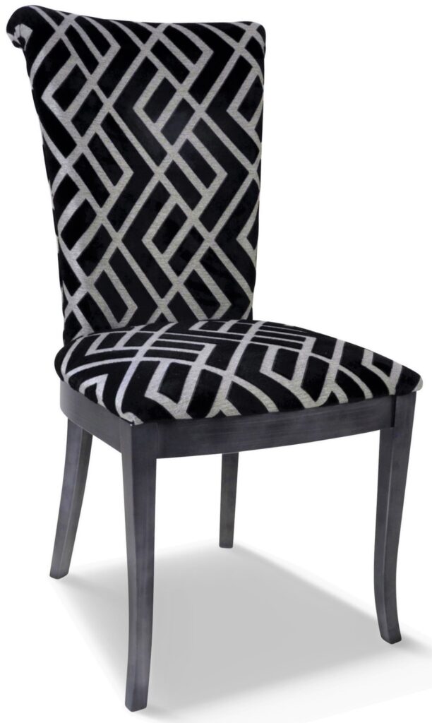 JULIE pied sabre laque oxyde tissu losange noir