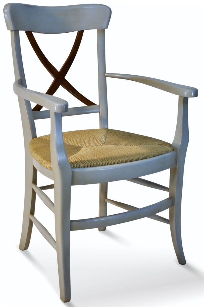 Fauteuil 163 dh patiné bicolore