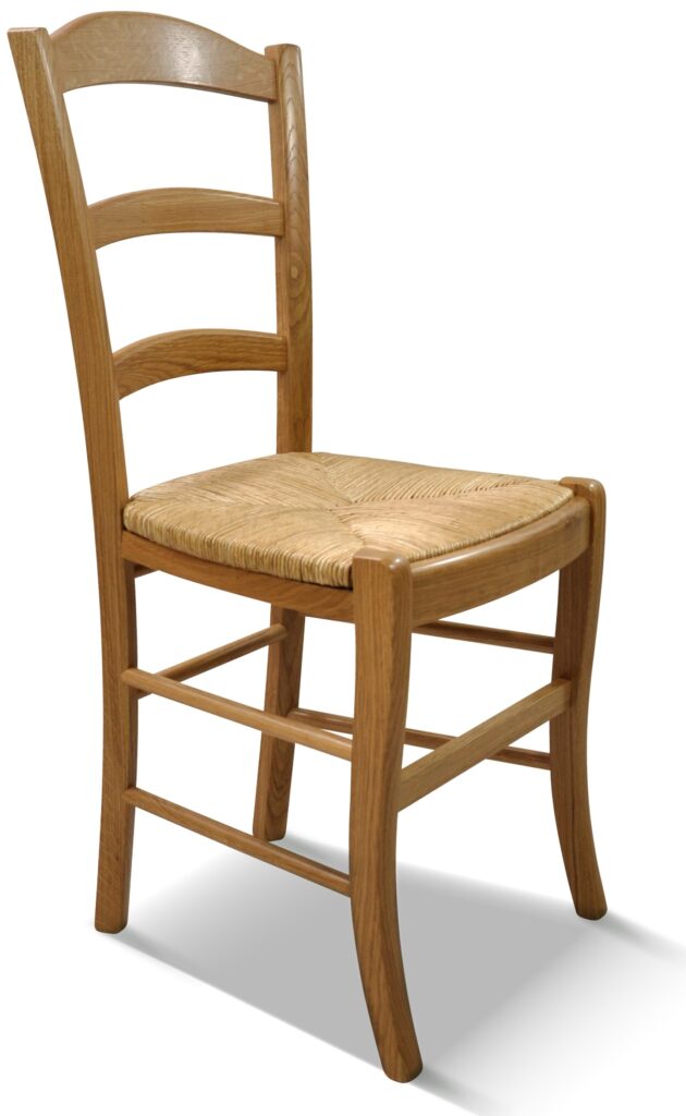 109 chêne assise paille finition vernis naturel