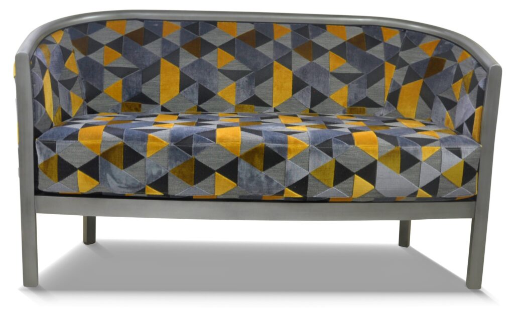 CANAPÉ JULIEN laque vieil argent tissu idaho