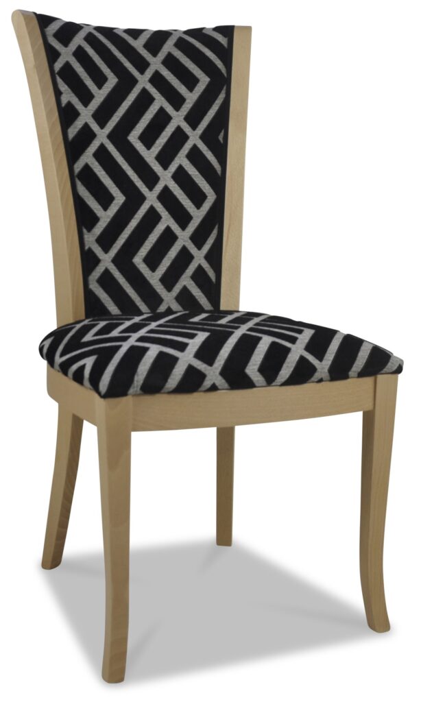 LOU vernis naturel tissu losange noir