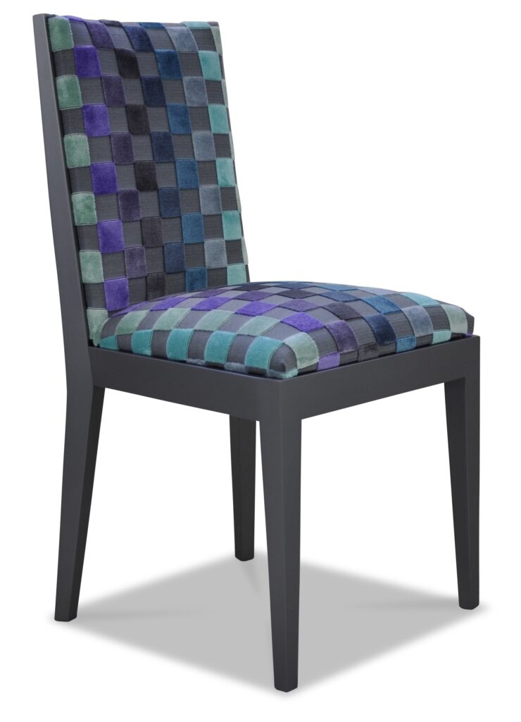 ALYSÉE laque taupe tissu carre mauve