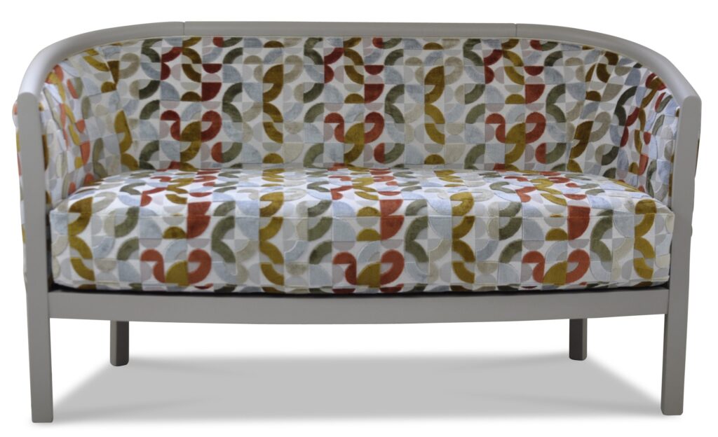 CANAPÉ JULIEN laque alu tissu minesso