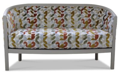 CANAPÉ JULIEN laque alu tissu minesso