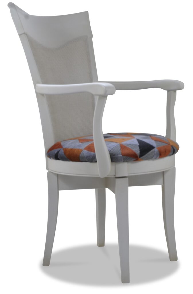 YANN laque blanc ecellence tissu floride brique