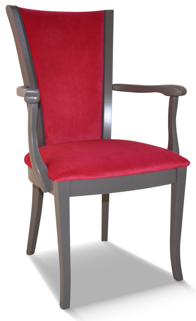 FAUTEUIL LOU laque taupe tissu brunei 26