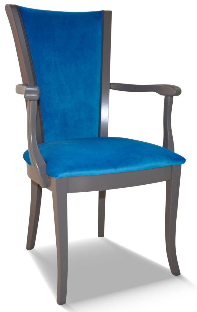 FAUTEUIL LOU laque taupe tissu brunei 36