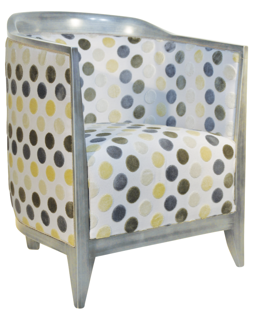 ENZO laque vieil argent tissu rina