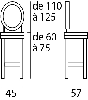 TABOURET PAULINE Côtes
