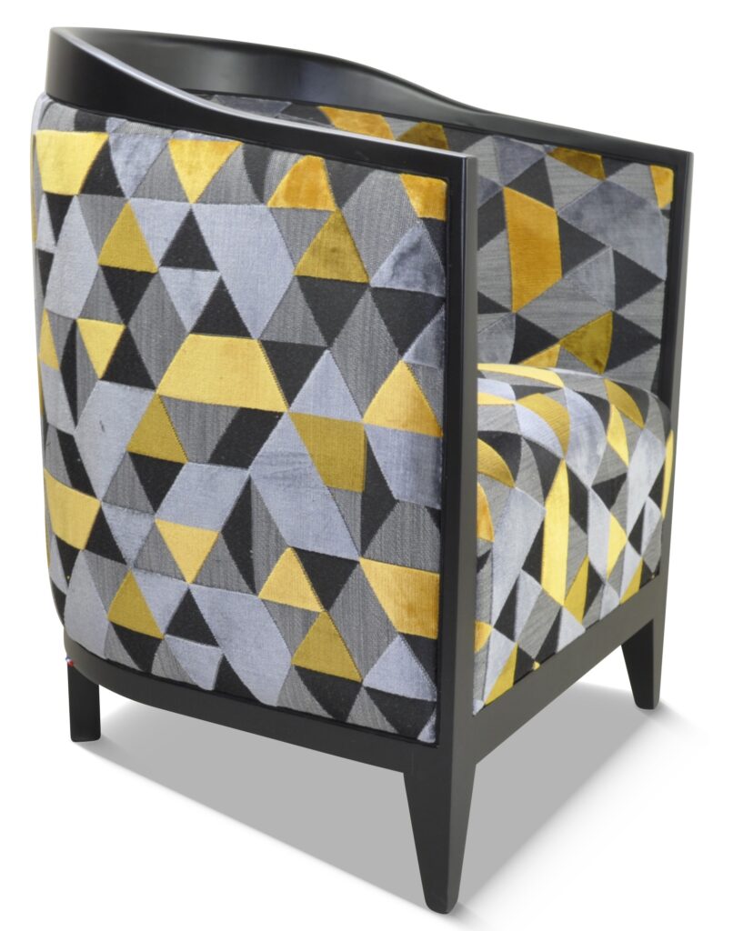 ENZO laque noire mat tissu idaho