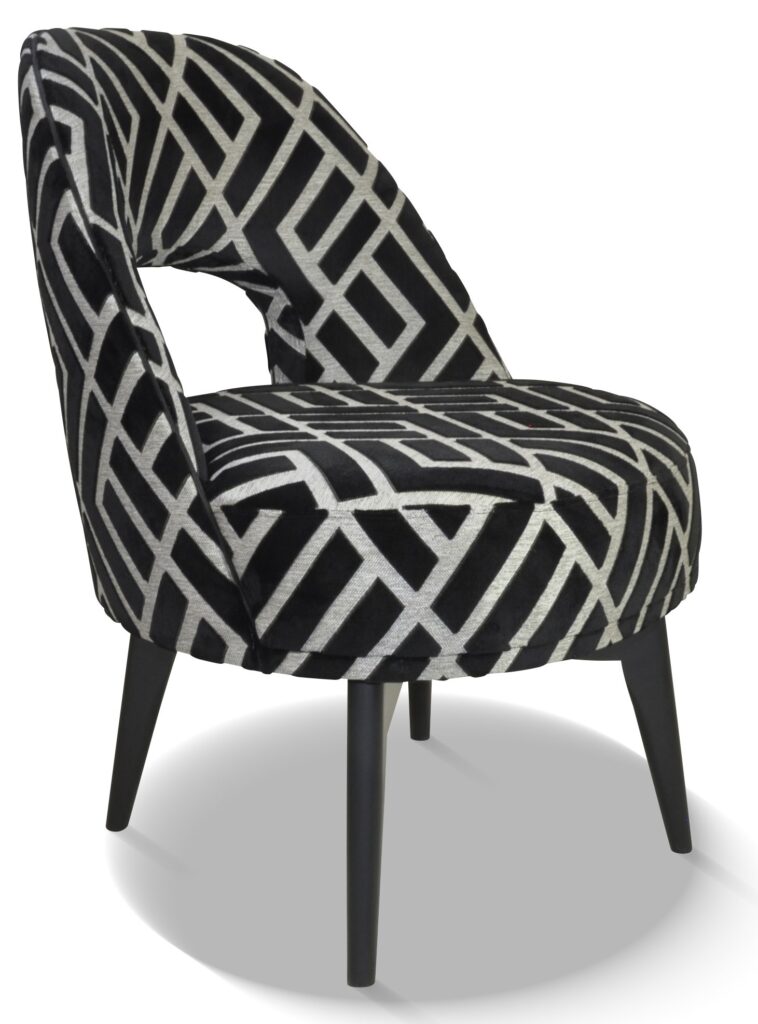 HUGO laque noire tissu losange noir