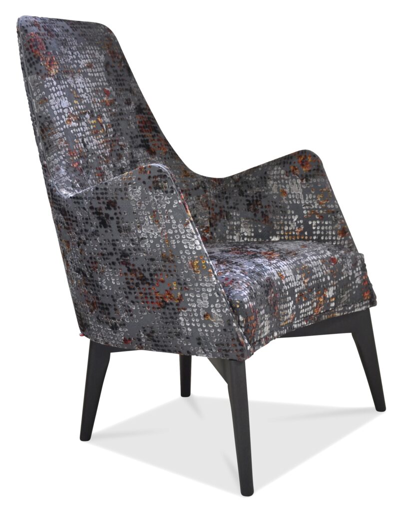 HARRY laque anthracite tissu scintillant