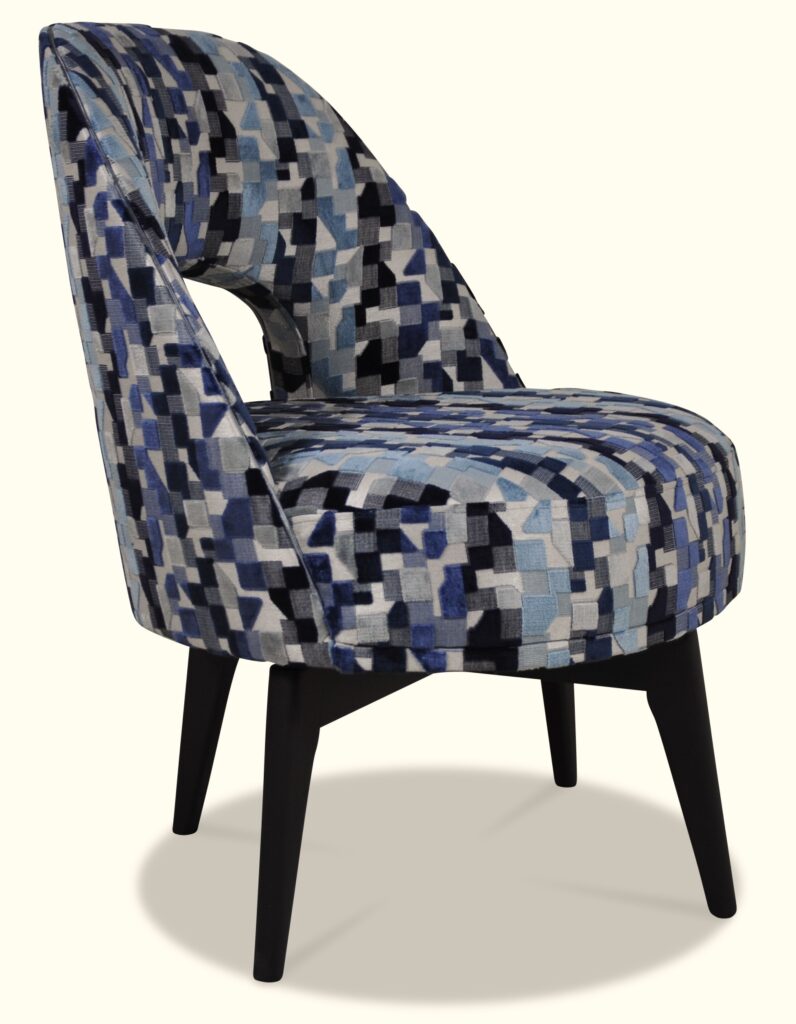 HUGO laque noire tissu indiana bleu