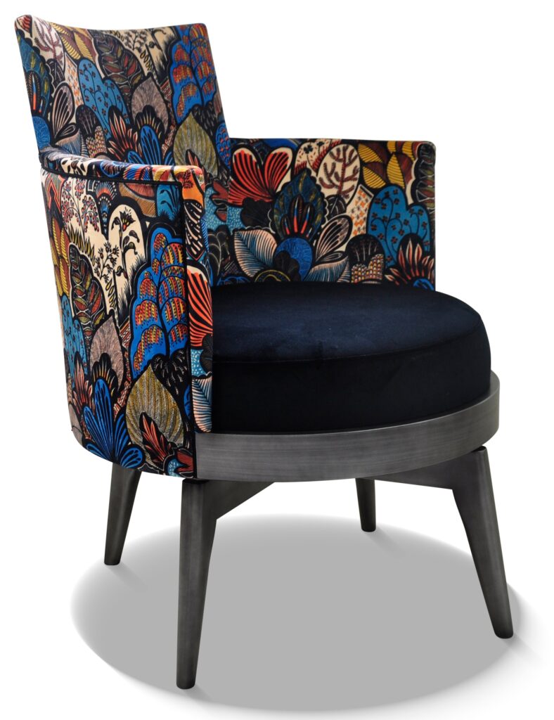 MATHIS laque vieil argent tissu assise brunei 1 dossier josephine