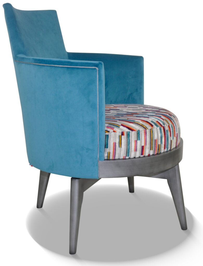 MATHIS laque vieil argent tissus assise tempo dossier brunei 36