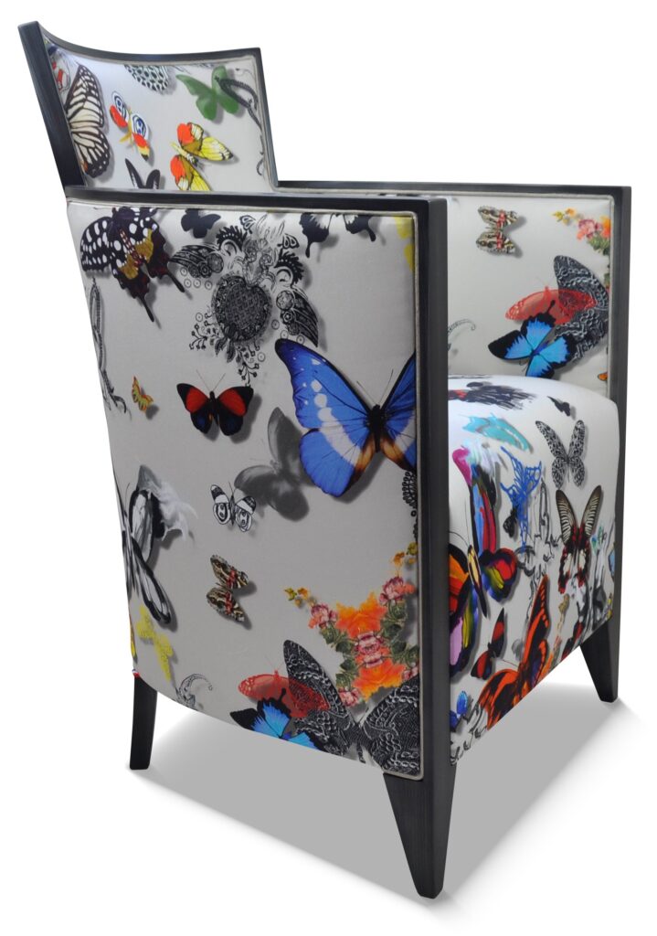 NATHAN laque oxyde tissu papillon blanc