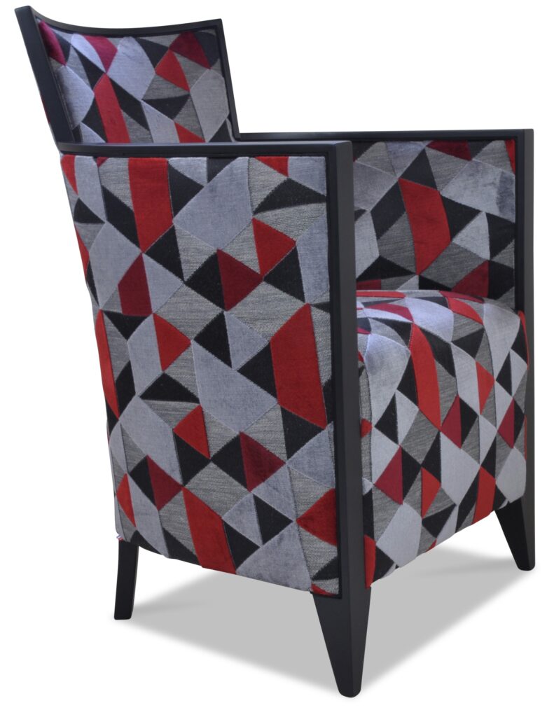 NATHAN laque noir indus tissu idaho rouge