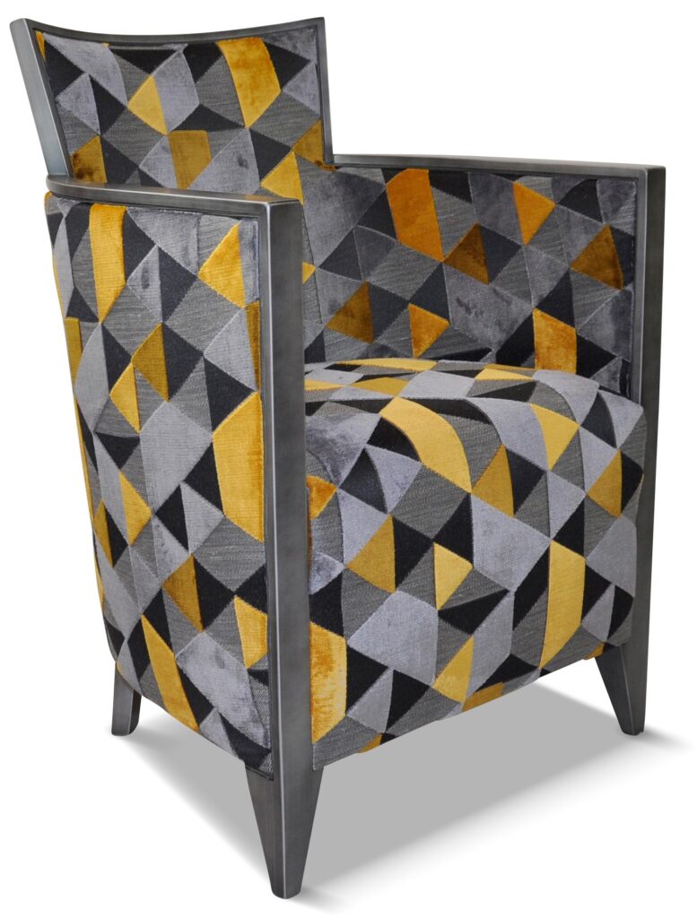 NATHAN laque vieil argent tissu idaho