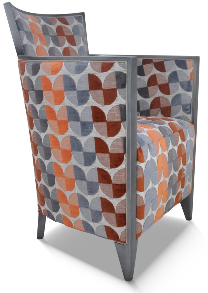 NATHAN laque vieil argent tissu mississippi orange