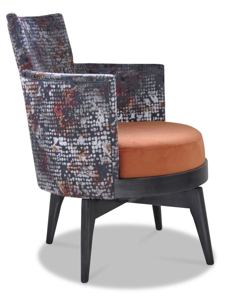 MATHIS laque anthracite tissus assise brunei 19 dossier scintillant