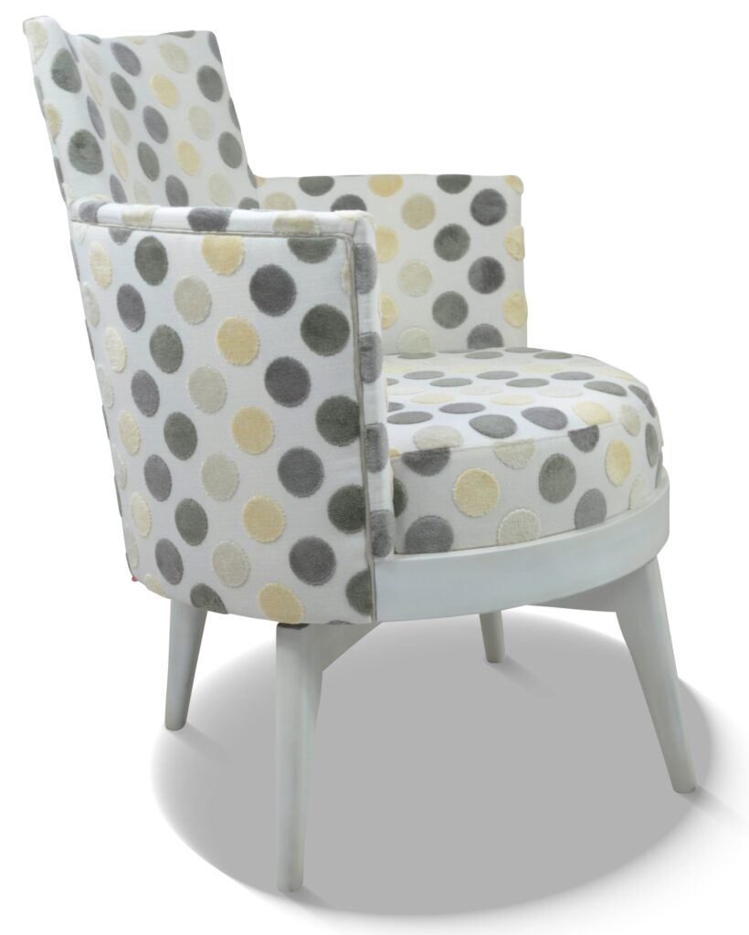 MATHIS laque blanc patiné tissu rina