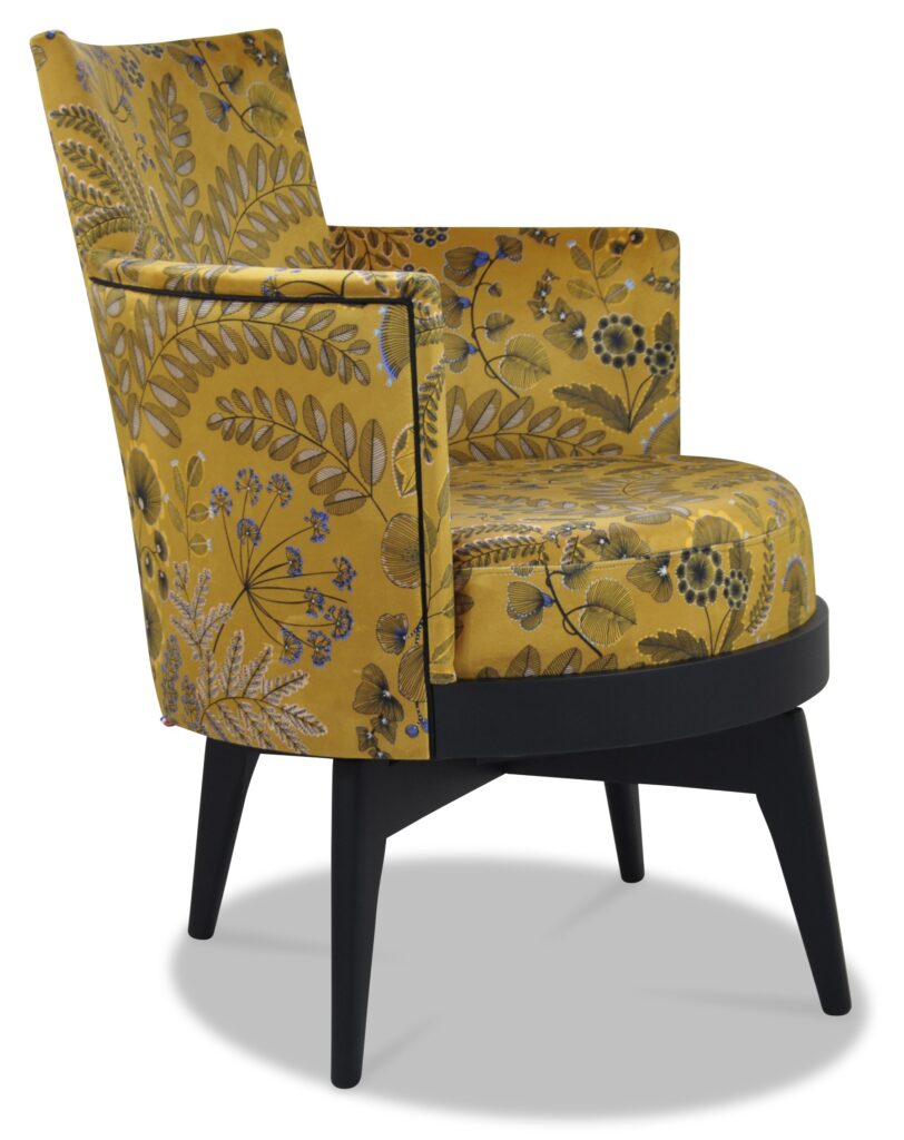 MATHIS laque noire tissu phenix