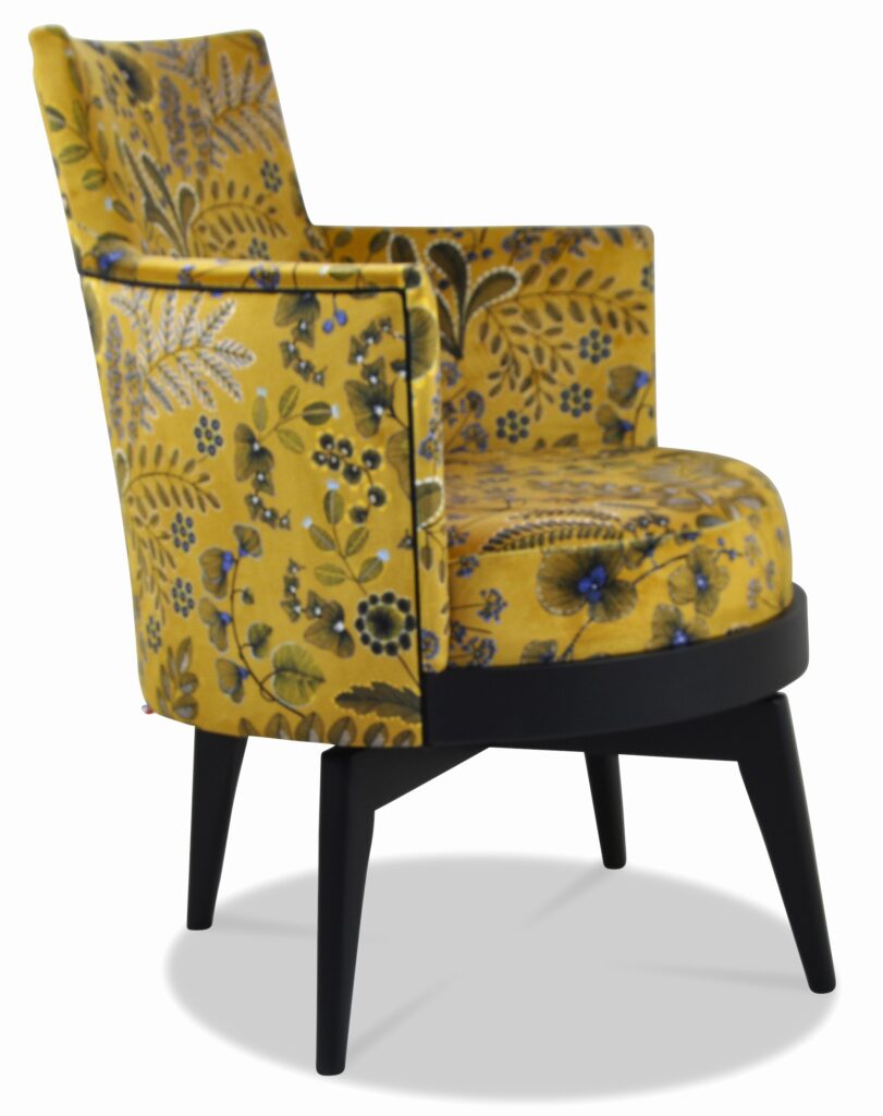 MATHIS laque noire tissu phenix