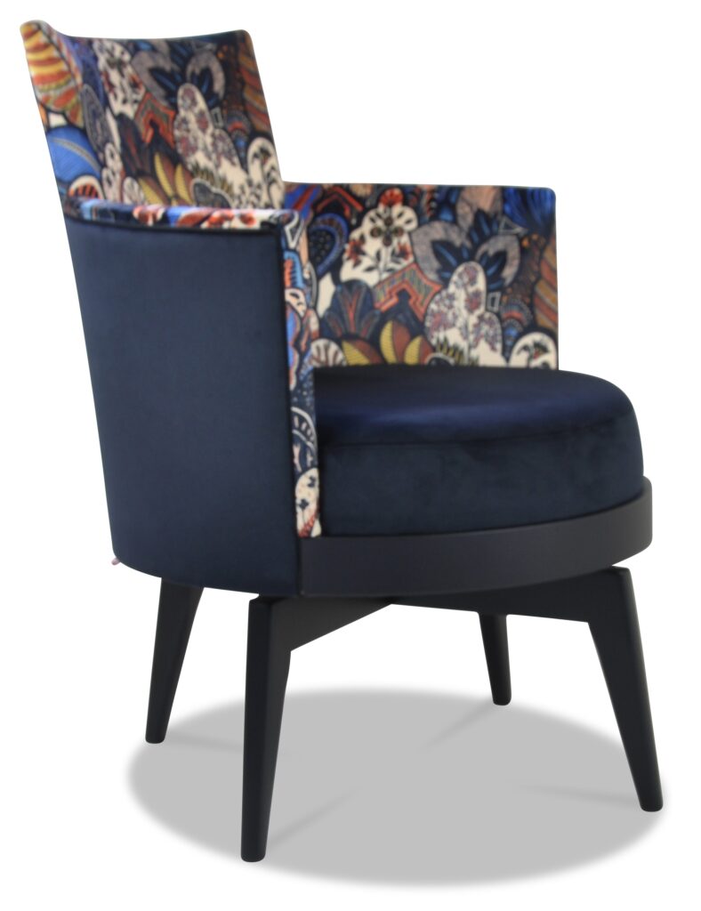 MATHIS laque noire tissus tout brunei 1 dossier interieur josephine