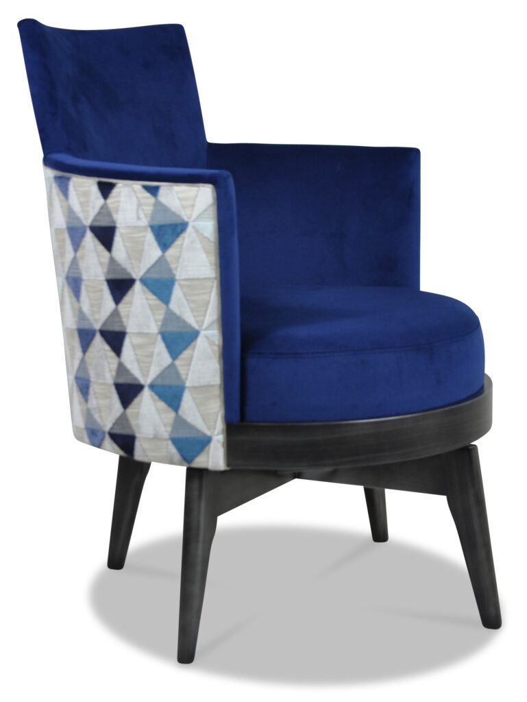 MATHIS laque oxyde tissus dos extérieur orlando bleu dos intérieur et assise brunei 32