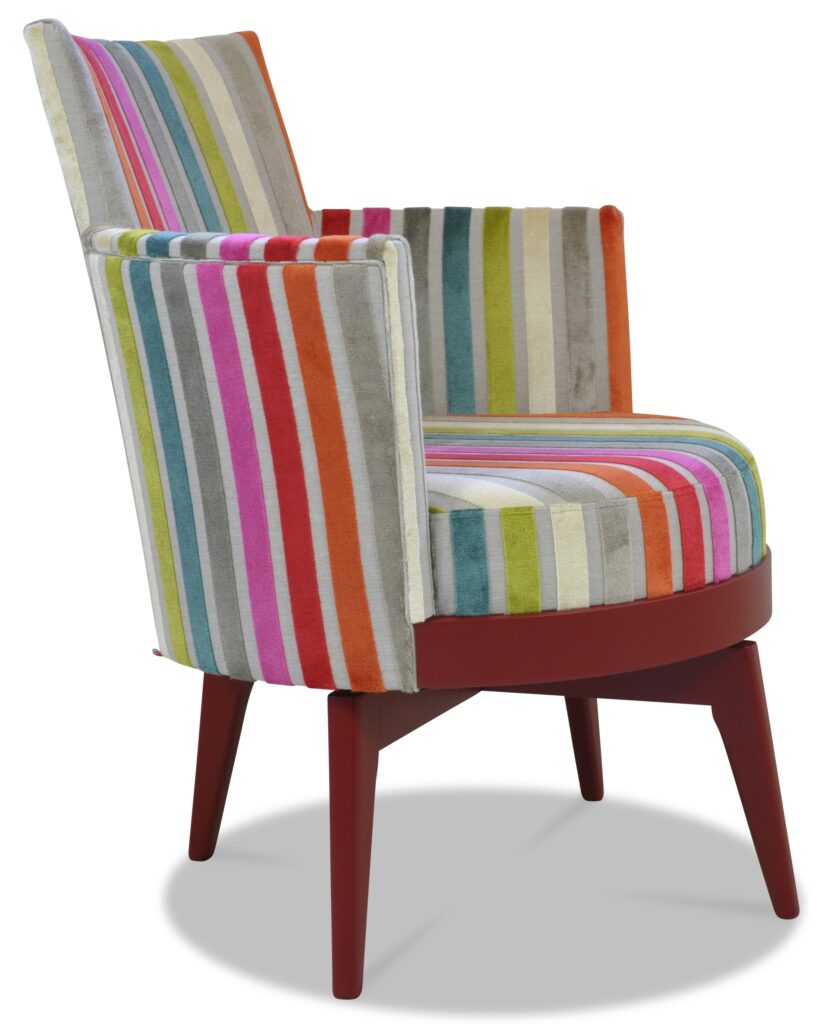 MATHIS laque rouge tissu revue rayure