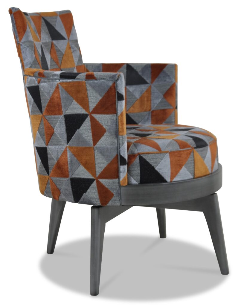 MATHIS laque vieil argent tissu floride brique