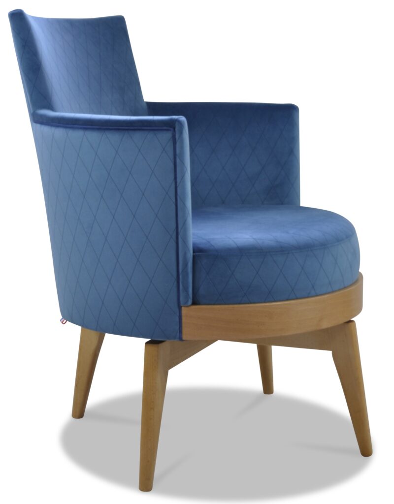 MATHIS teinte vernis naturel tissu rombo 36