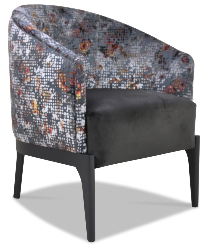 VICTOR laque anthracite tissus dossier scintillant dossier brunei 14