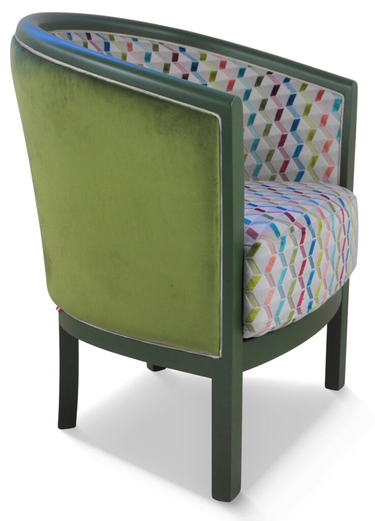 JULIEN vert sapin tissus splendide blanc et brunei 43 dos arrière