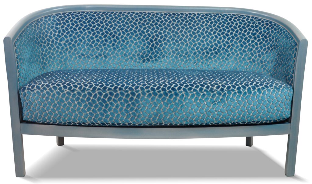 JULIEN laque bleu métal tissu ento bleu