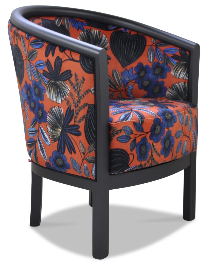 JULIEN laque anthracite indus tissu eurydice