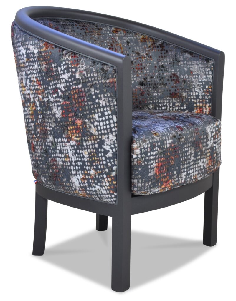 JULIEN laque anthracite tissu scintillant