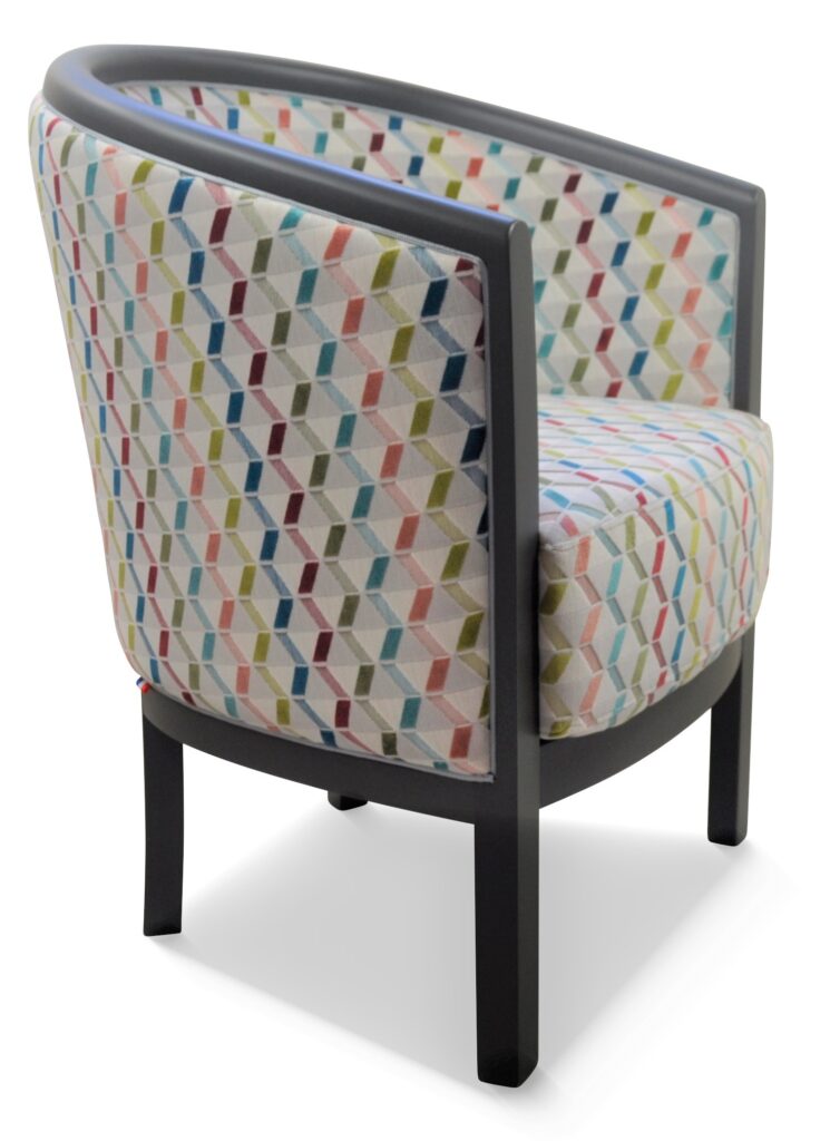 JULIEN laque noire tissu splendide blanc